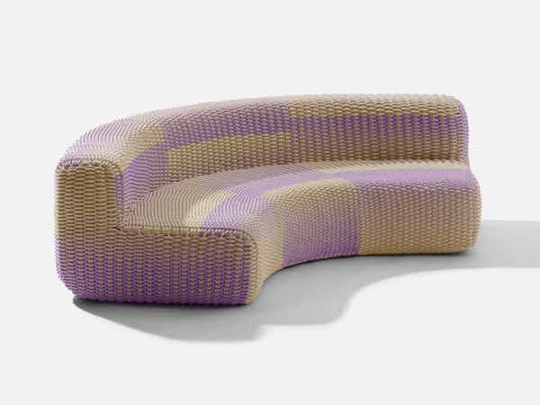 SHORE Sofa Curved Chroma Lavender Dunes