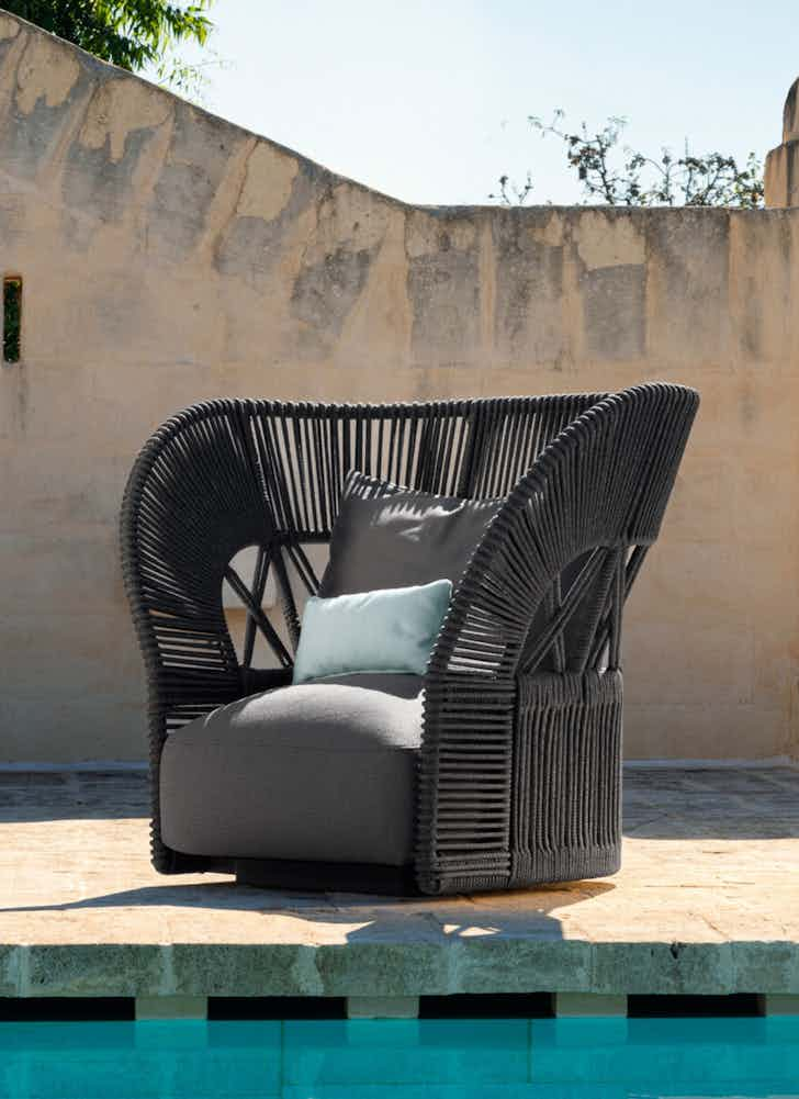 Talenti Cliff Deco Lounge Armchair Black