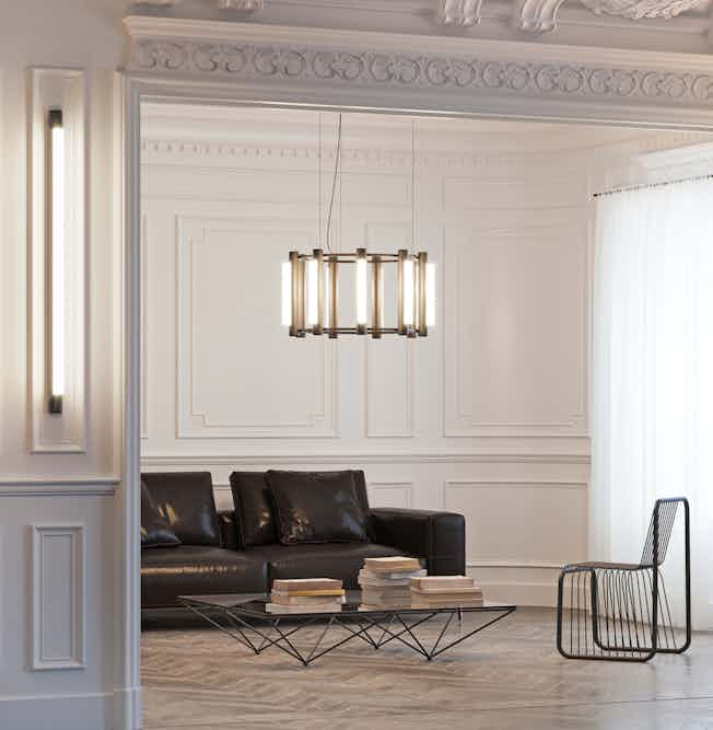 Andlight pipeline chandelier 2 insitu haute living