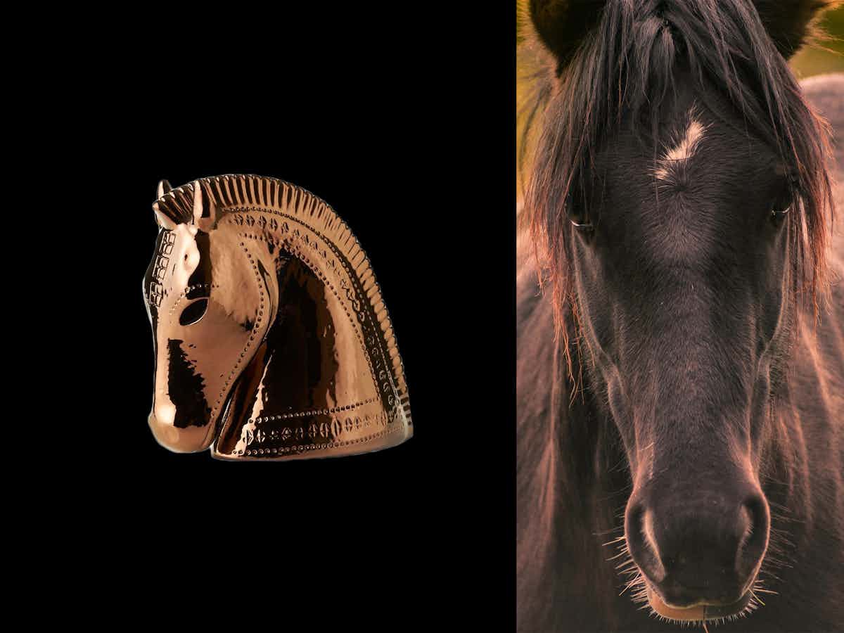 Bitossi copper horse head edit