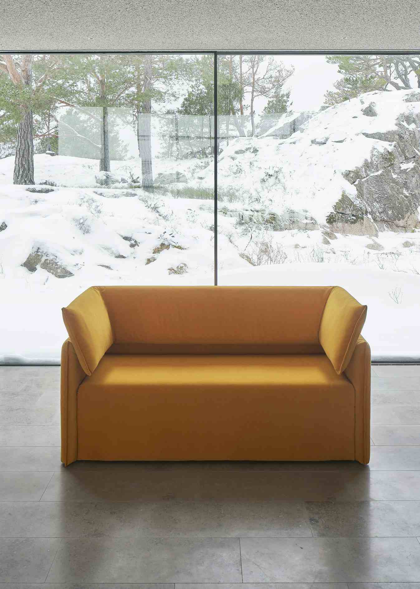 Boxlike sofa by articles neocon haute living