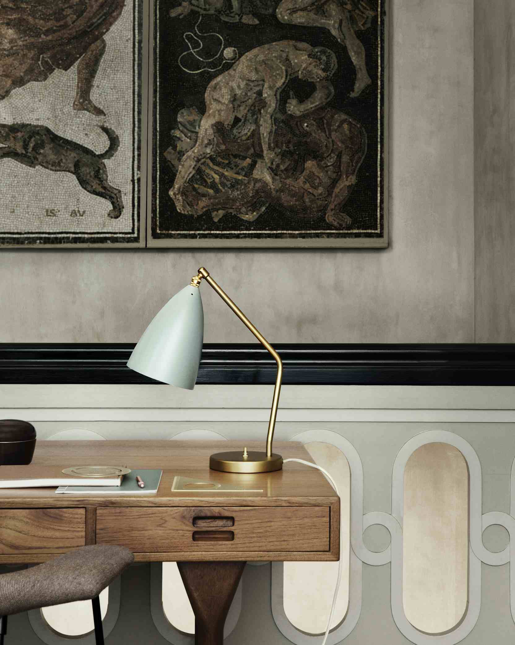 Gubi grashoppa table lamp insitu haute living