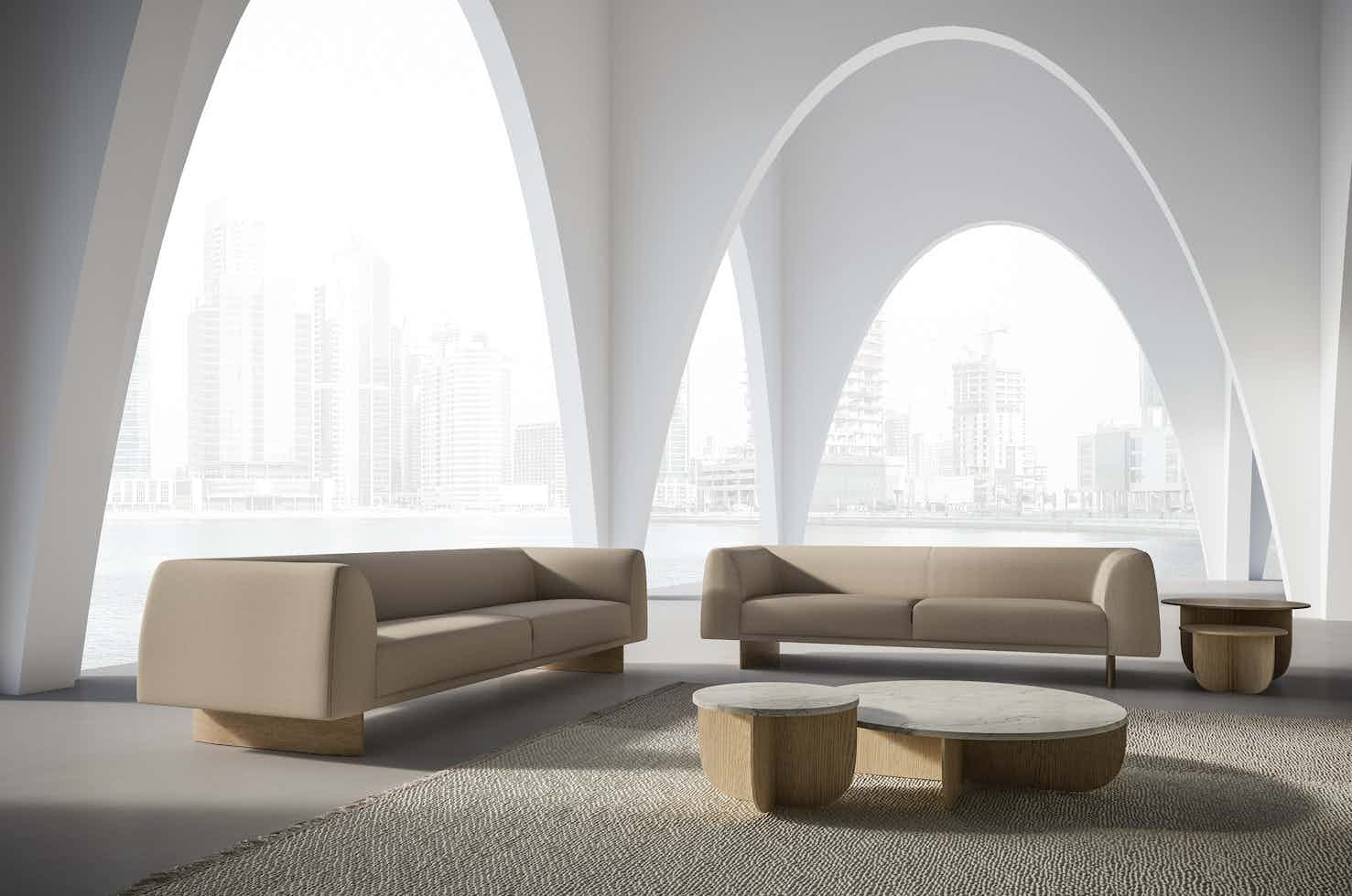 Lacividina tailor sofa tan arches haute living