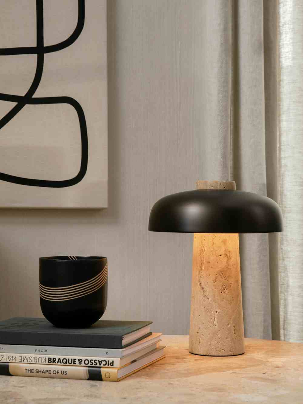 Menu furniture reverse table lamp insitu lit haute living