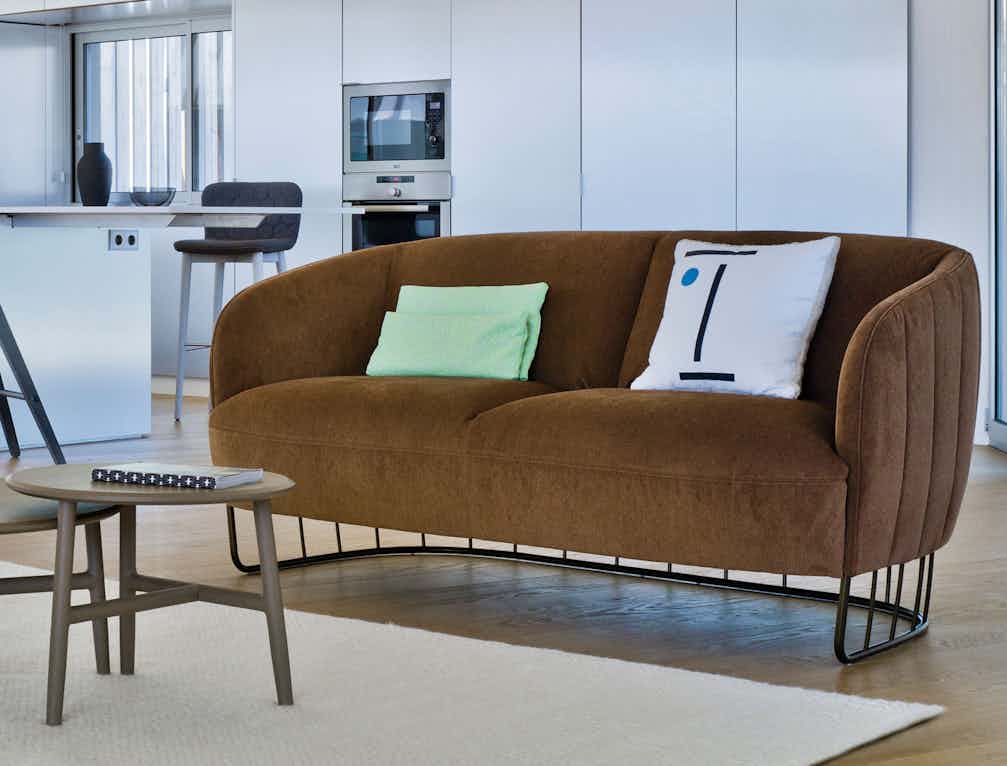 Sancal furniture tonella sofa brown haute living