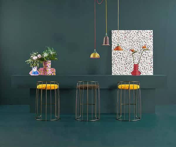 Sancal furniture tonella stool yellow insitu haute living