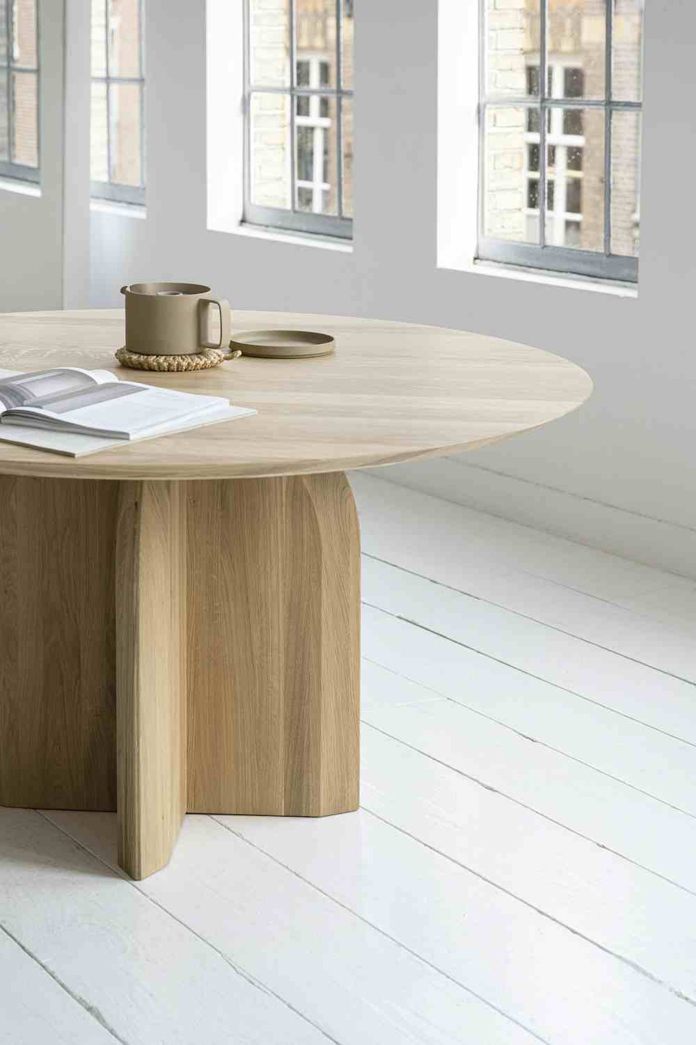 Studio henk slot quadpod table oak detail haute living