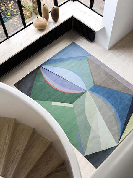 Tacchini furniture narciso rug insitu aerial haute living