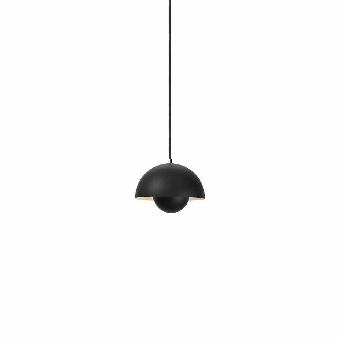 Andtradition flowerpot pendant vp1 matte black haute living 1