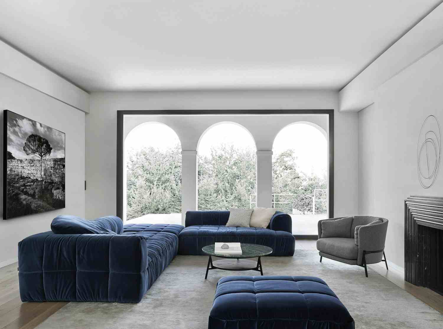 Arflex Strips Sofa Blue