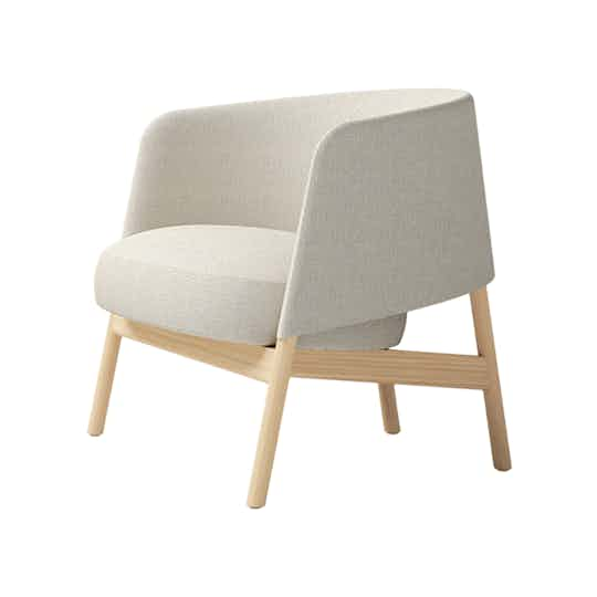 Bensen Collar Armchair with Wood Base1