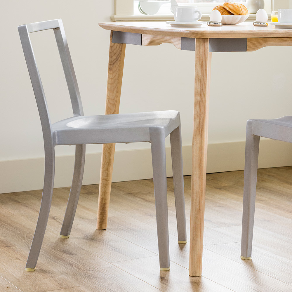 Chiltern oak and discount grey dining chairs