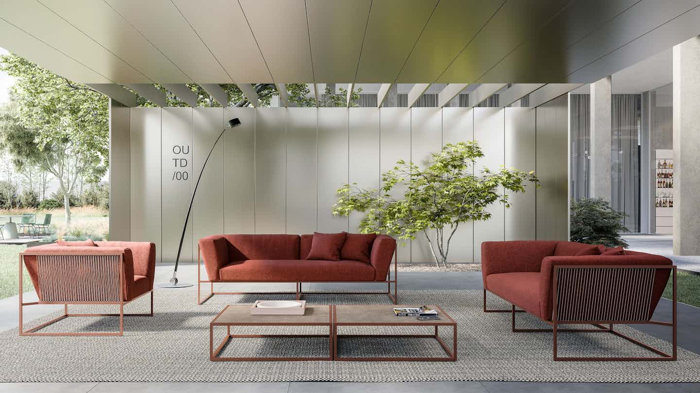 MDF Italia Apra Outdoor Sofa Red