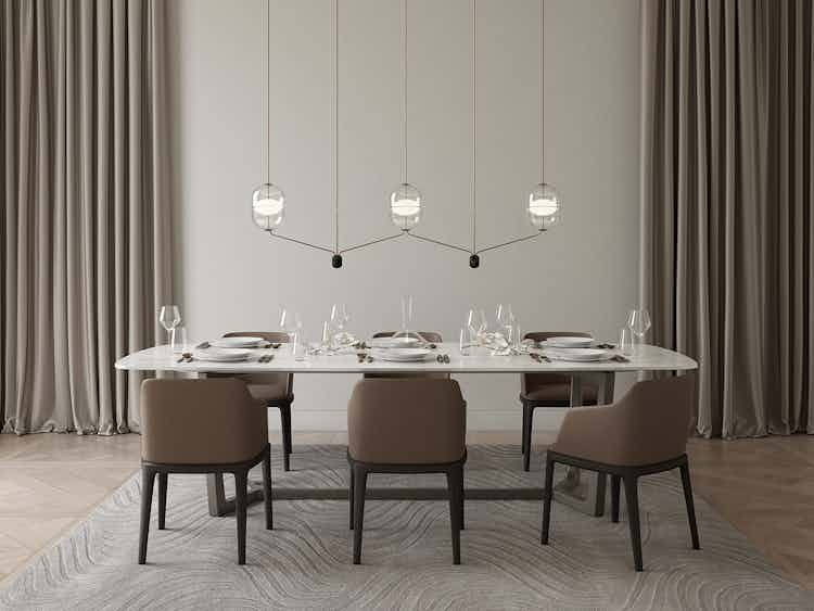 Rakumba Indre Chandelier Insitu Dining Table