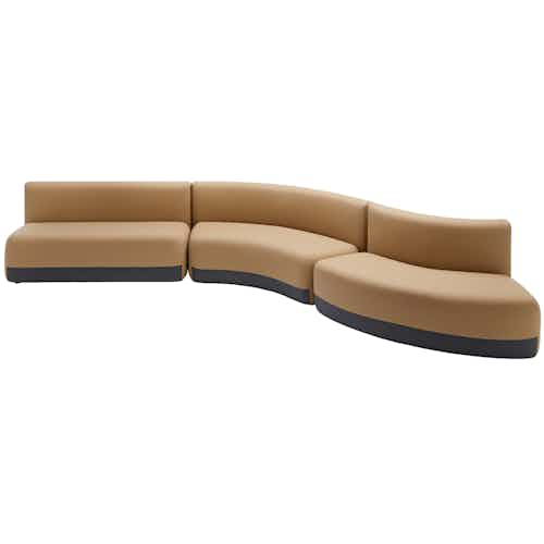 Viccarbe small tan season sofa haute living 2