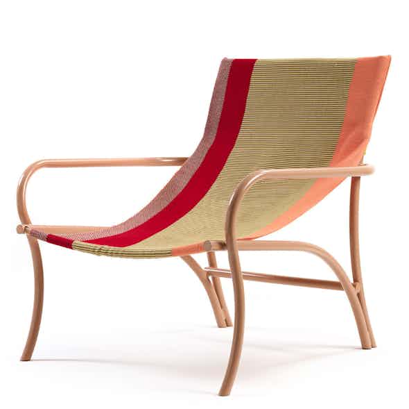 Ames furniture design maraca lounge chair red haute living