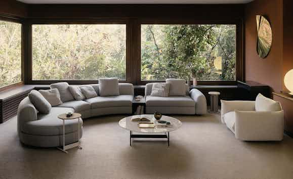 Arflex edo modular sofa insituation curved 3