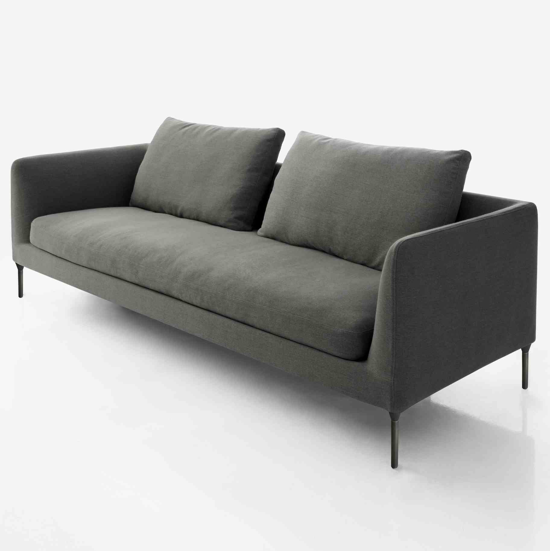 Bensen furniture delta sofa grey side haute living