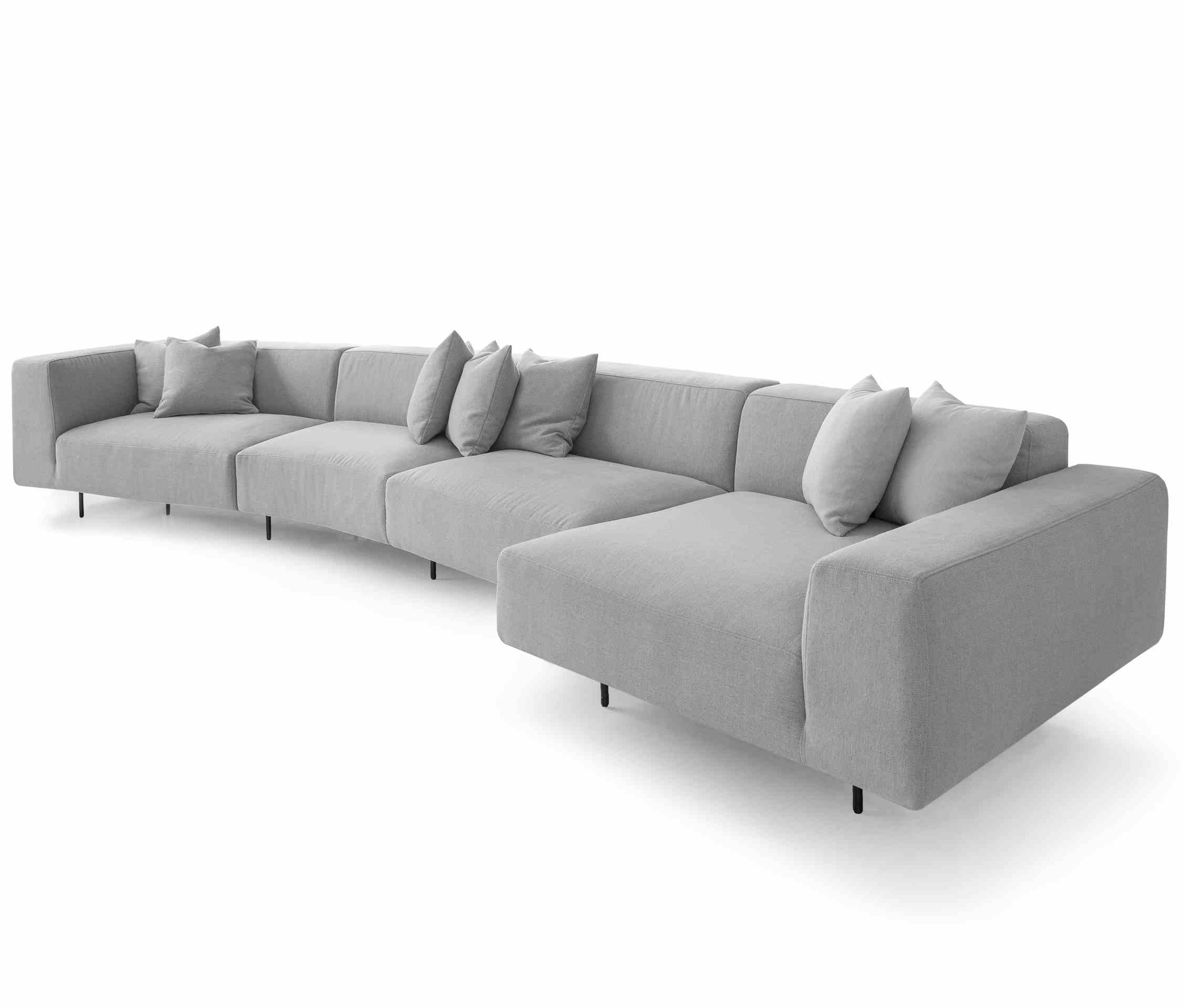 Bensen furniture endless sofa grey side haute living