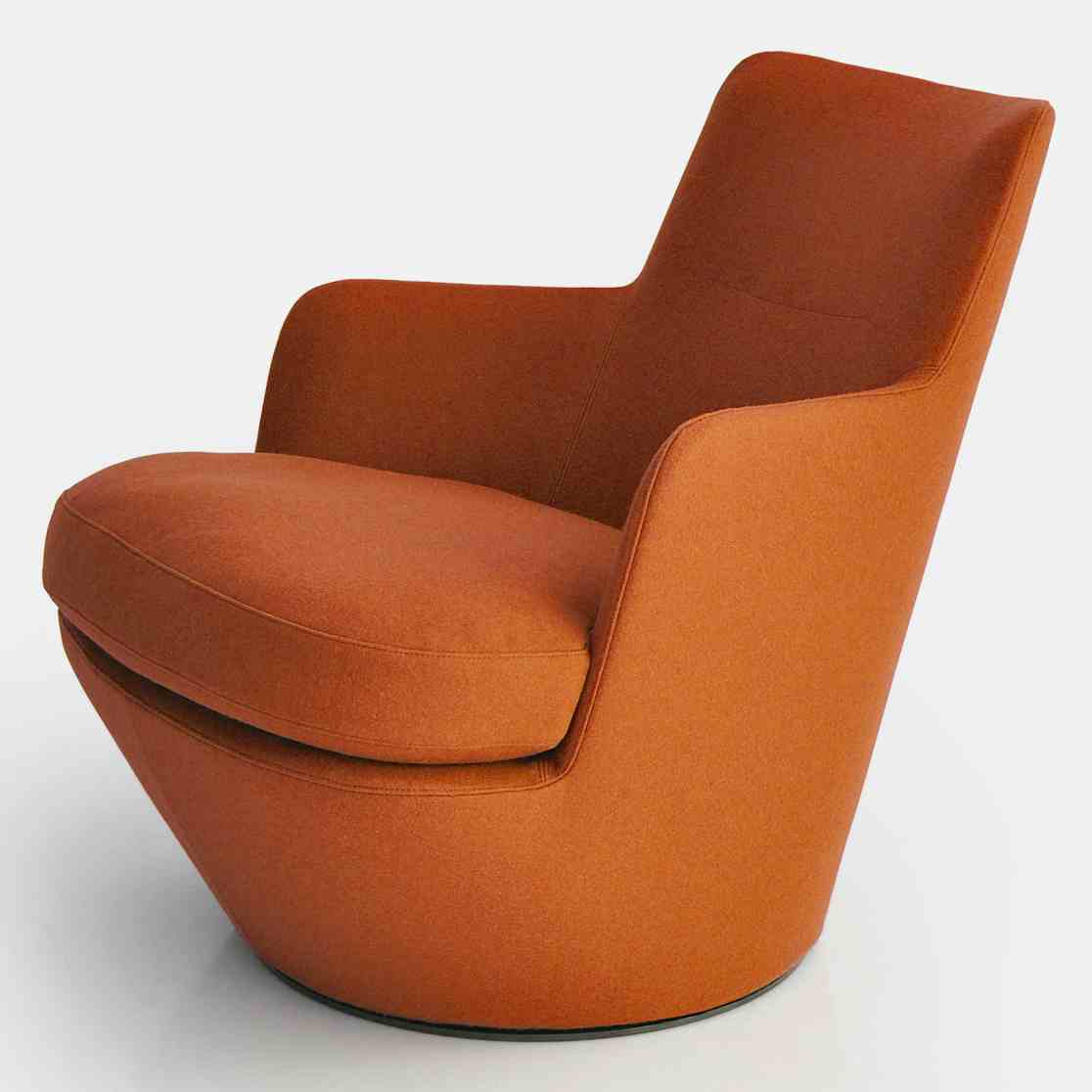 Bensen furniture lo turn chair orange haute living