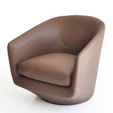 Bensen u turn chair brown haute living