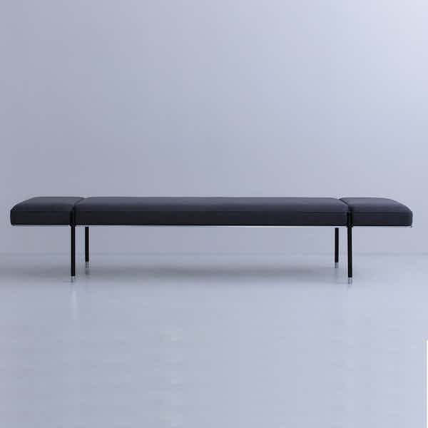 By interiors twig bench rectangular blue