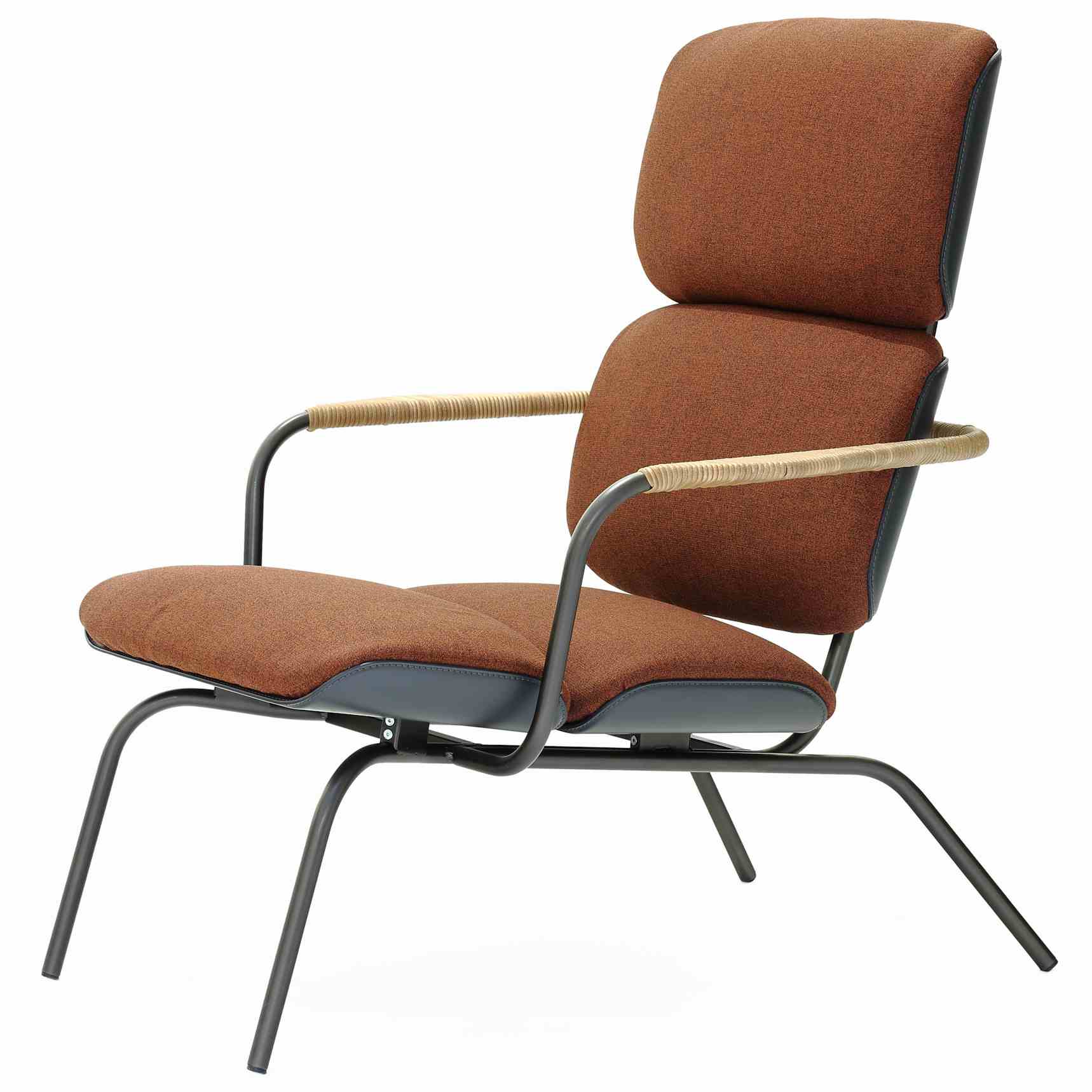 Coedition-bluemoon-chair-orange-side-haute-living
