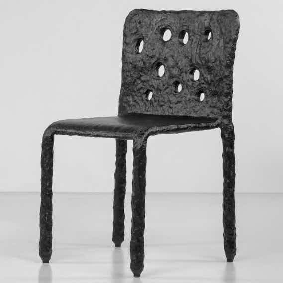 Faina design ztista chair black angle haute living