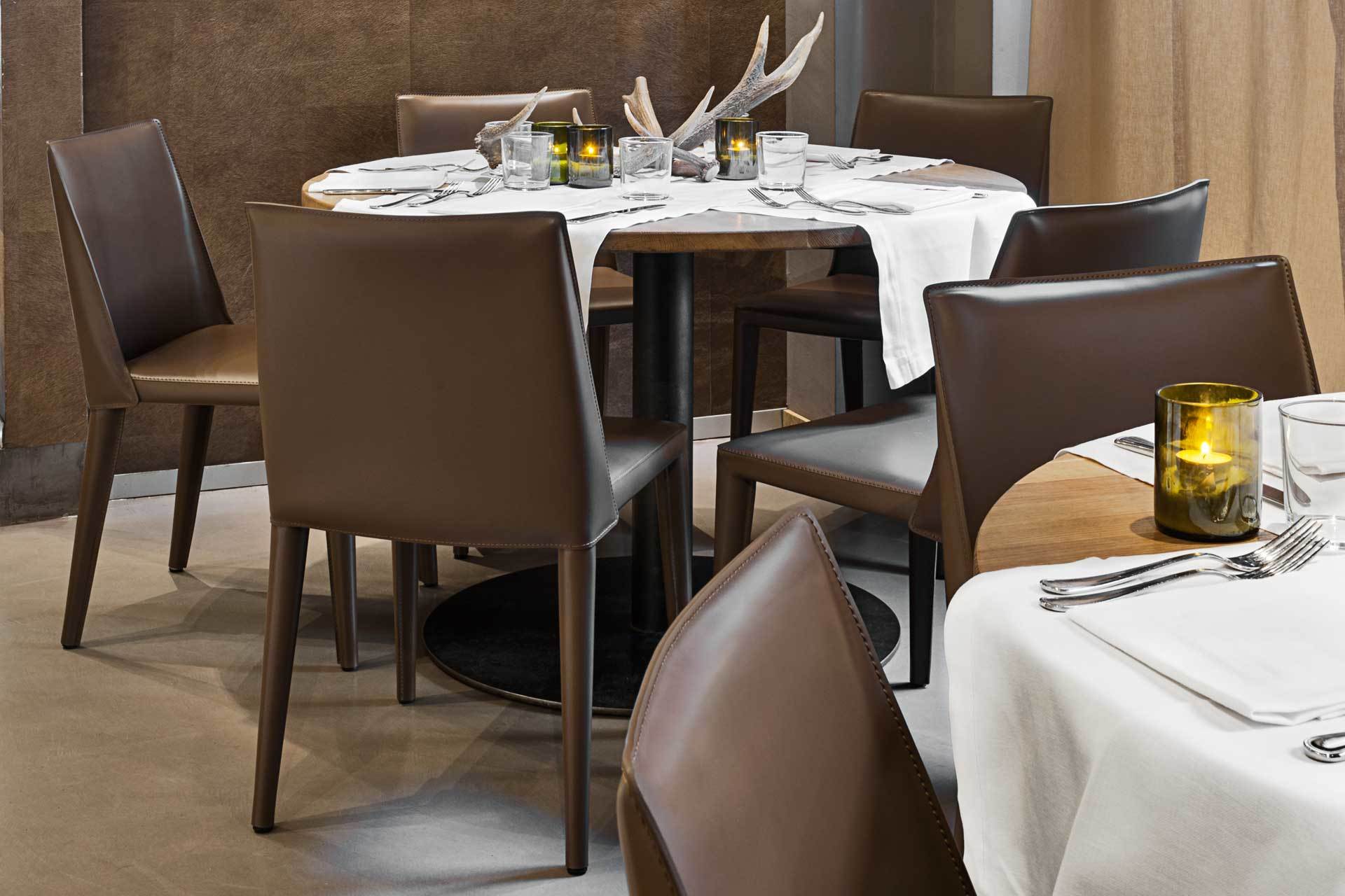 Frag leather 2024 dining chairs