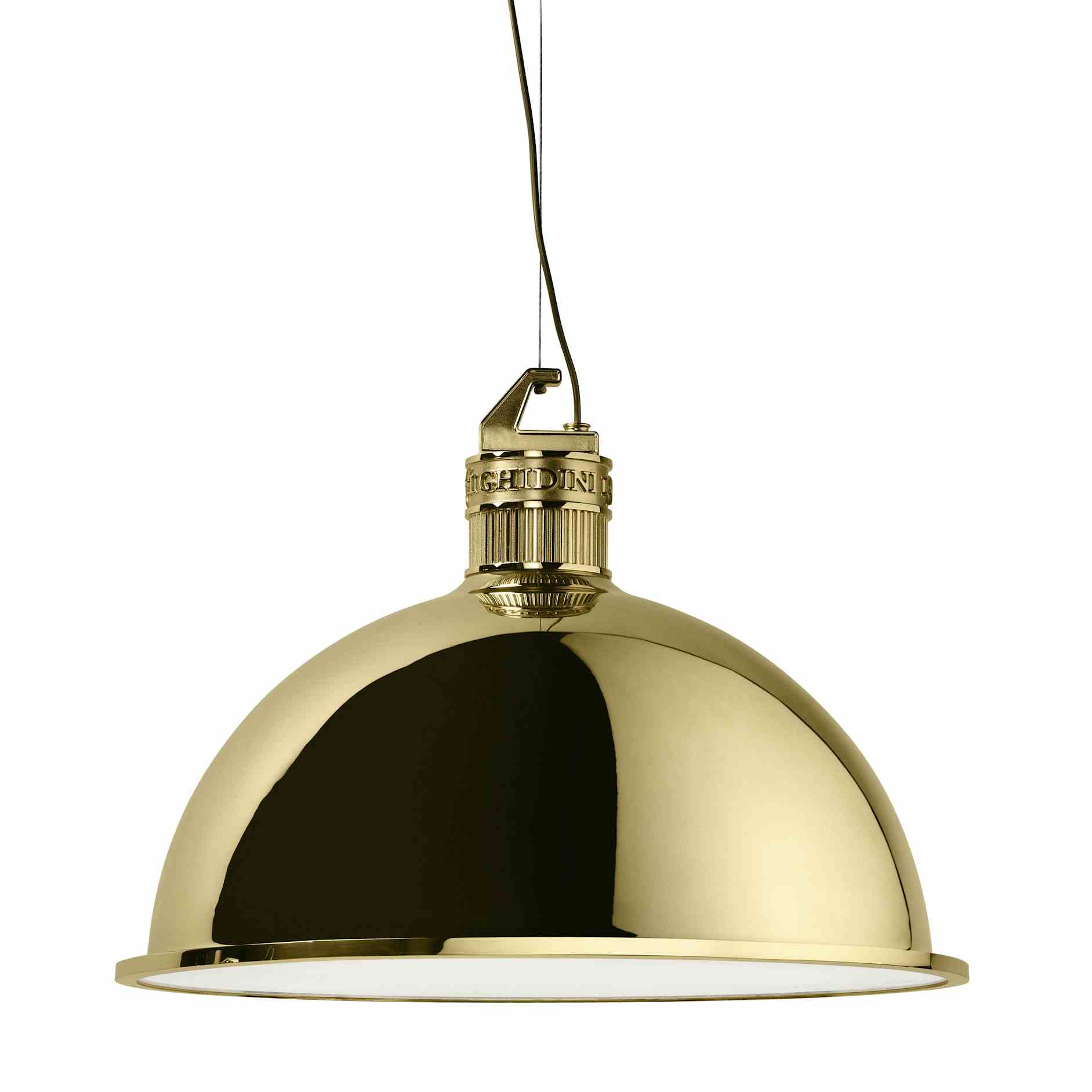 Ghidini 1961 factory lamp large brass haute living