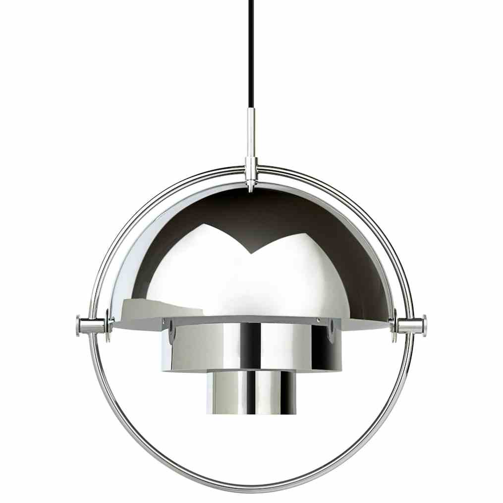 Gubi chrome multi lite pendant haute living