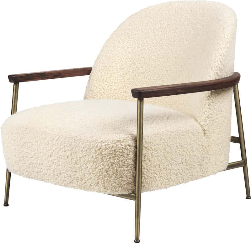 Gubi sejour lounge chair sheepskin haute living