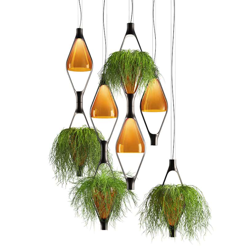 Kundalini lighting viceversa suspension lamp amber haute living