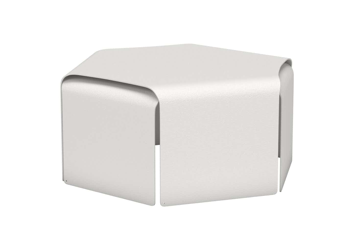 Matiere grise quaglio simonelli ponant table basse empilable 77x68xh35 metal 001 blanc 001 blanc copy