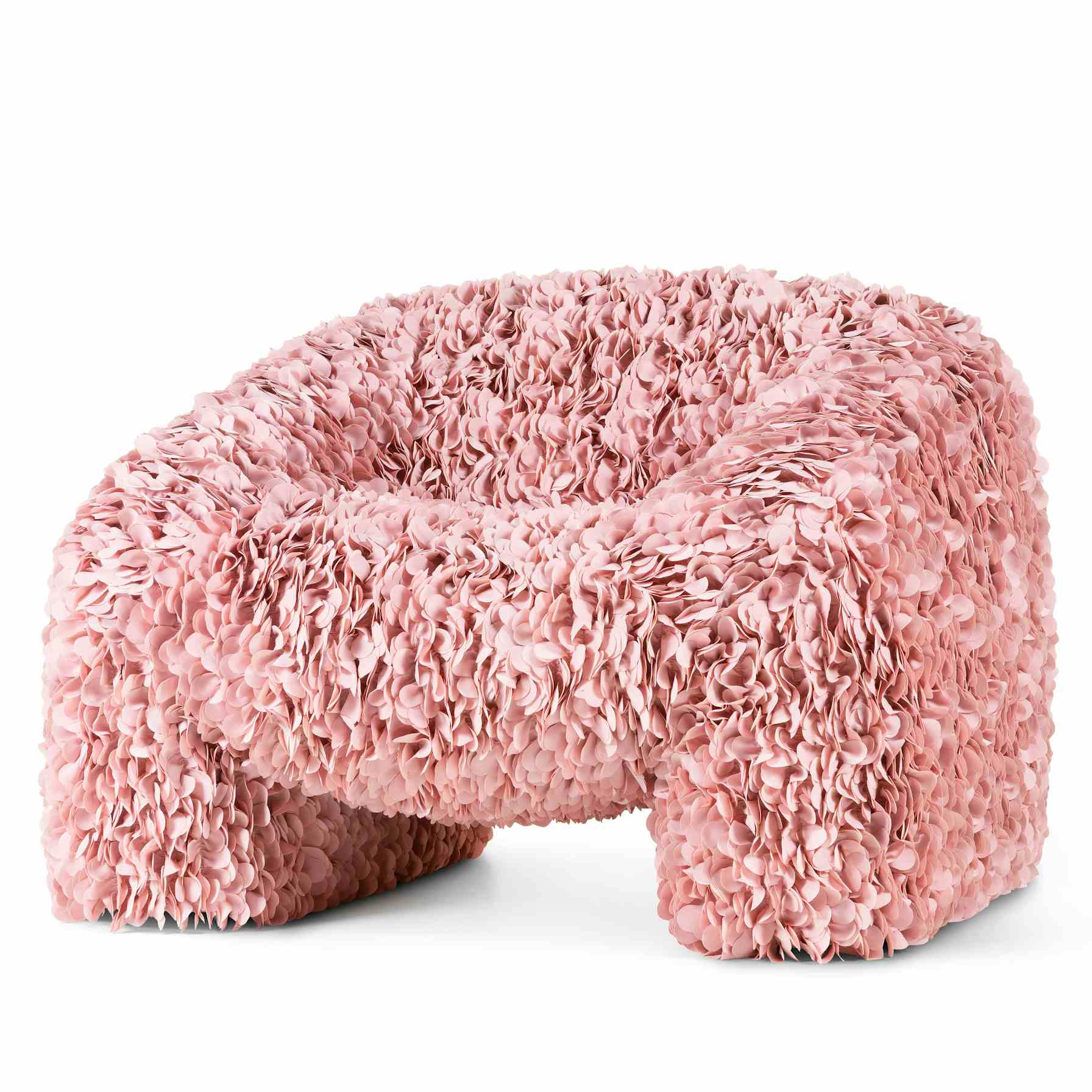 Moooi hortensia armchair pink petal angle haute living