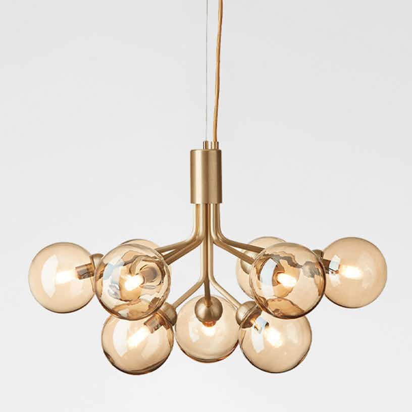 Nuura apiales 9 brushed brass gold front haute living