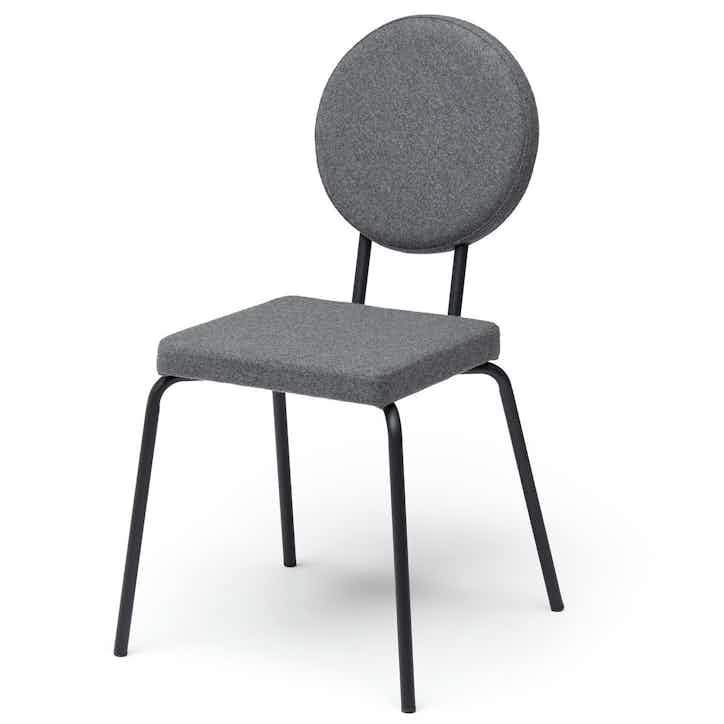 Puik design option chair grey square circle haute living