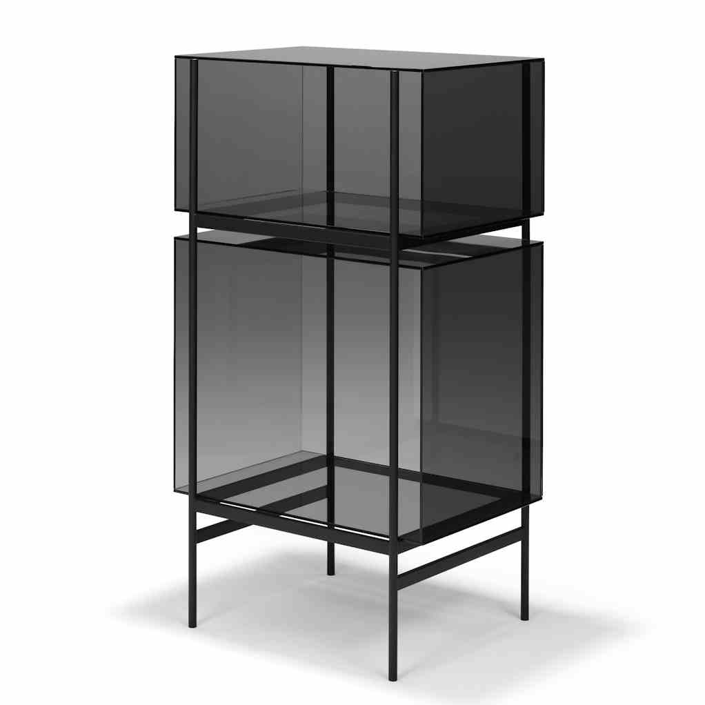 Pulpo furniture lyn small cabinet grey haute living