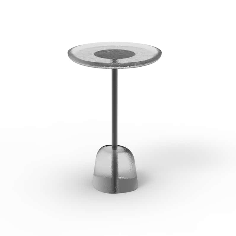 Pulpo pina side table clear haute living
