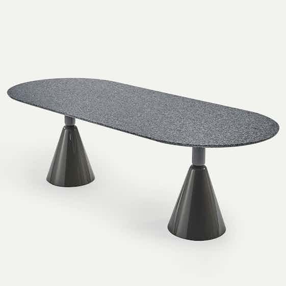 Sancal furniture pion table oval thumbnail haute living