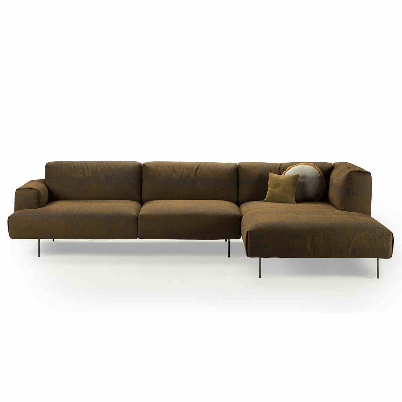 Sancal furniture tiptoe sofa brown thumbnail haute living