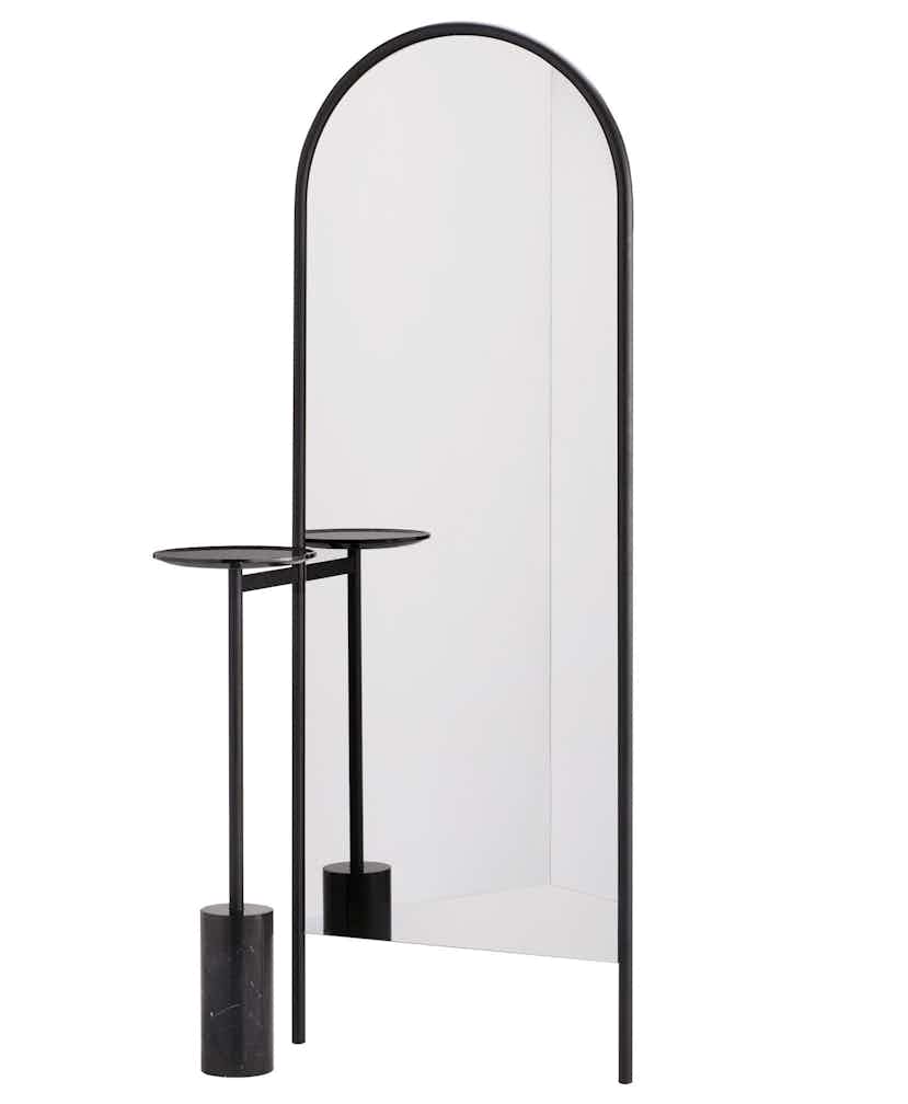 Sp01 design michelle floor mirror black haute living
