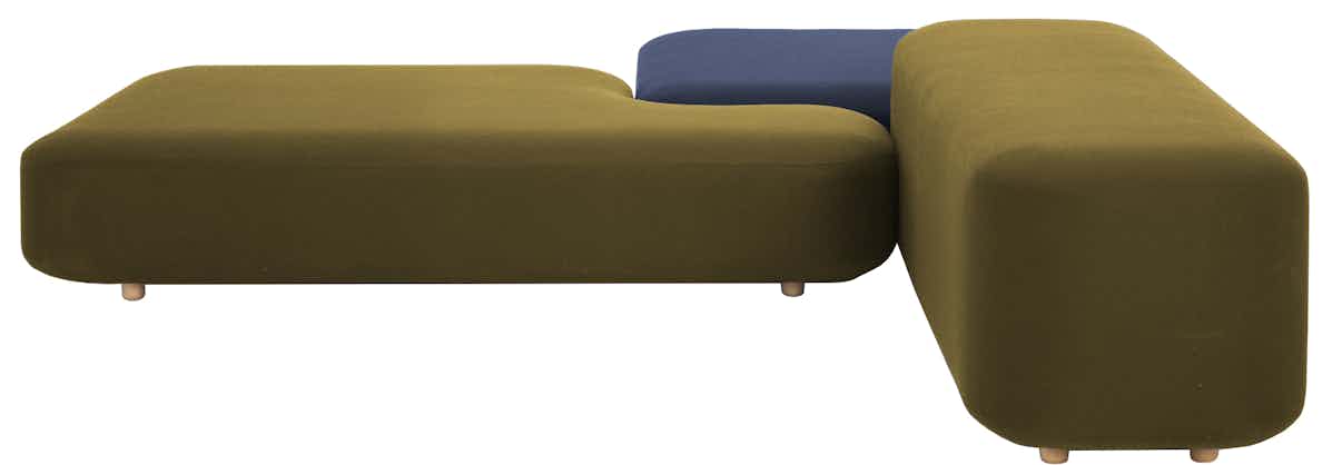 viccarbe green common sofa haute living