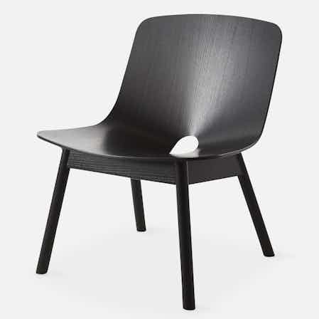 Woud furniture mono lounge chair black haute living