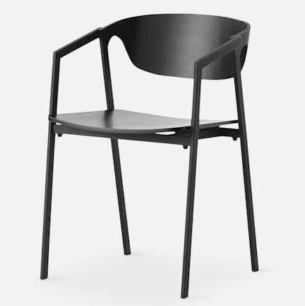 Woud furniture sac dining chair haute living